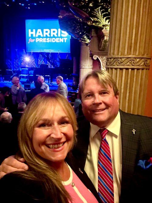 District Attorney Tiomothy J. Shugrue at the Colonial Theater with United States Vice President and Presidential Candidate, Kamala Harris