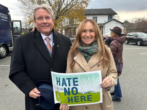 District Attorney Shugrue attends the Mobile Museum of Tolerance sponsored by the Jewish Federation of the Berkshires